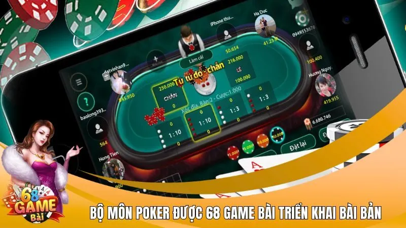 Bộ môn Poker được 68 Game Bài triển khai bài bản
