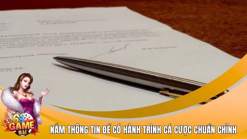 Nắm thông tin để có hành trình cá cược chuẩn chỉnh